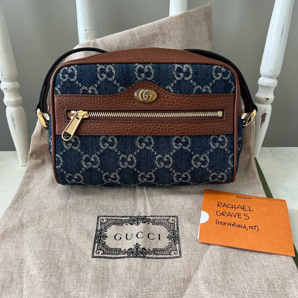 gucci mini denim ophidia bag